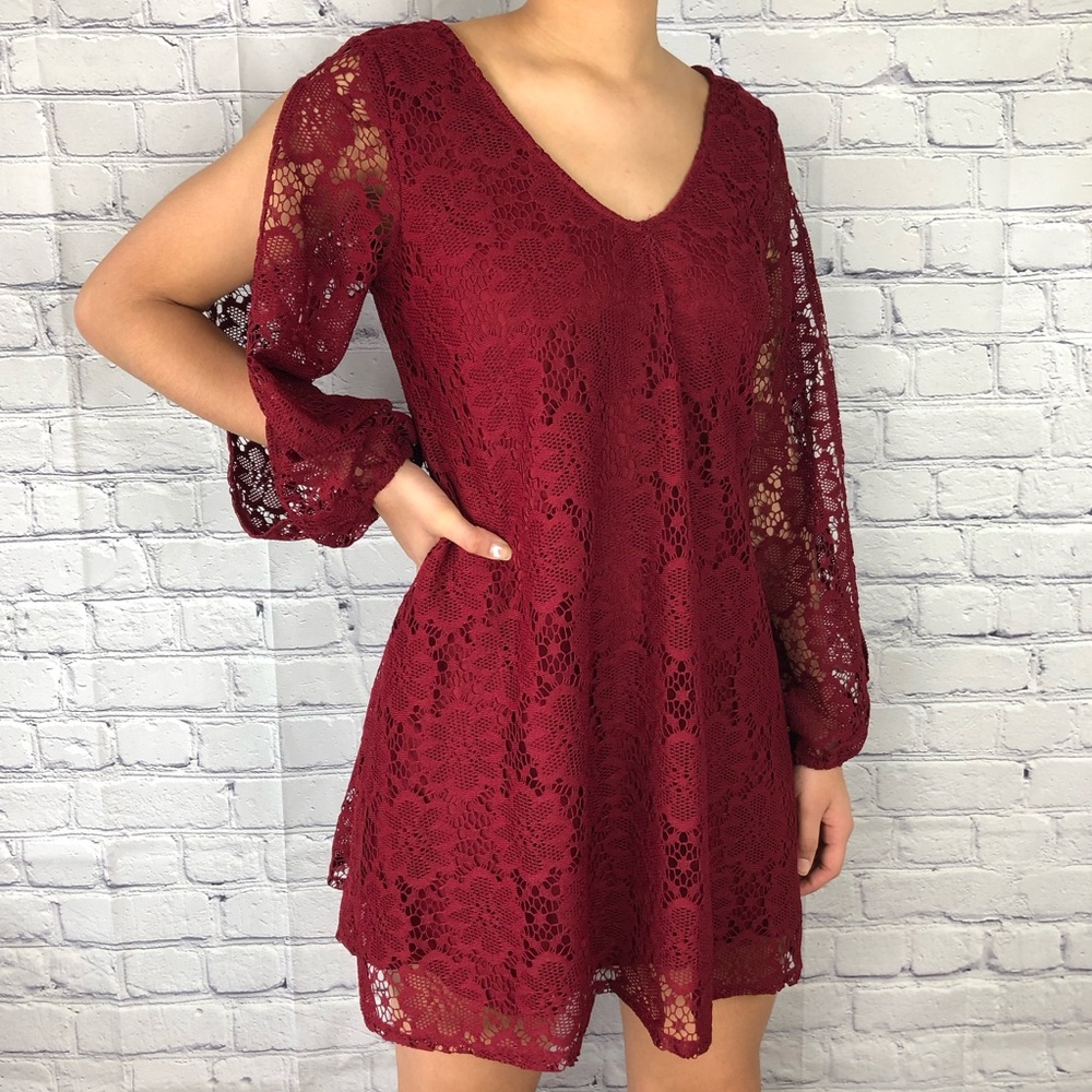 Boho Dress with Slit Sleeves  Size L